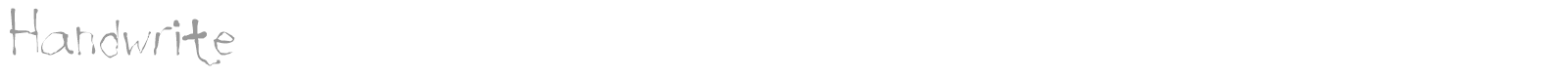 Handwrite font preview